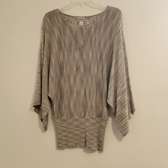 Haut Tricoté Chico's Manches Kimono - Taille 0 (XS/S), Bleu, Occasion Très Bon état | Polyester/élasthanne Détente